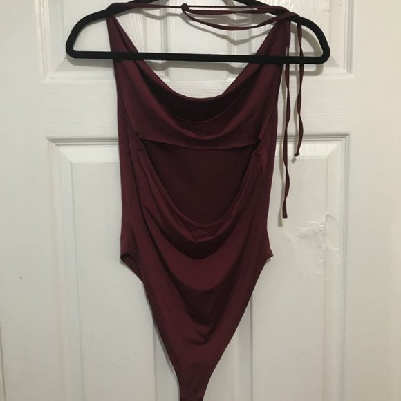 Red Halter Bodysuit - Picture 2 of 3